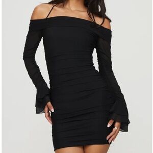 Taylon Off the Shoulder Long Sleeve Minidress princess polly 10